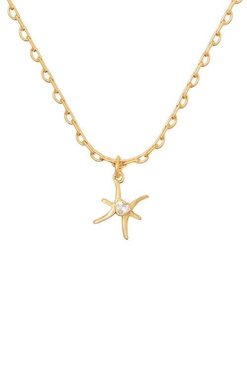 Kate Spade New York mini zodiac pendant necklace in Clear/Gold Pisces 