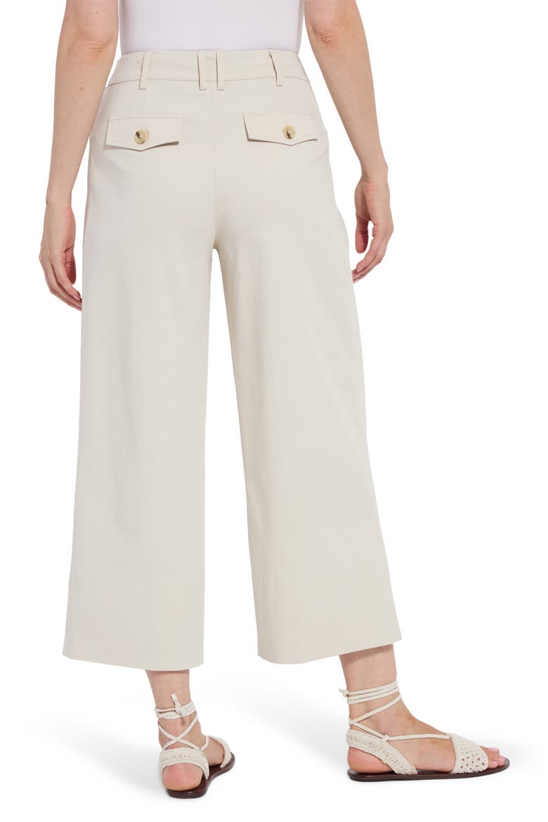 Mirabelle Pleated Crop Palazzo Pants, Alternate, color, OAT
