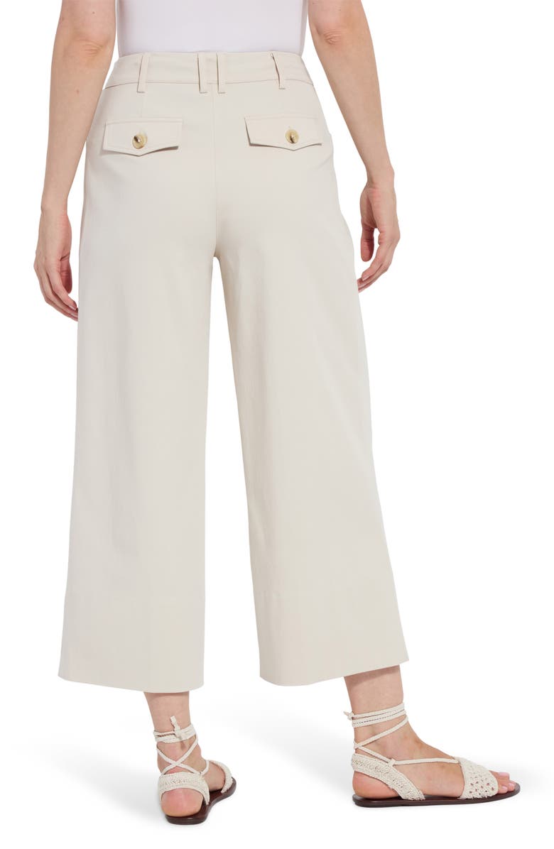 Lysse Mirabelle Pleated Crop Palazzo Pants, Alternate, color, Oat