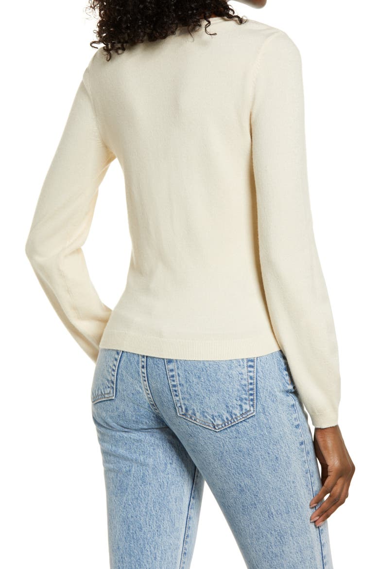 Karma V-Neck Sweater, Alternate, color, BIRCH
