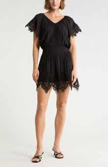 Arielle Lace Trim Short Sleeve Dress