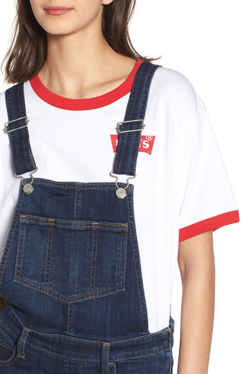 Levi's<sup>®</sup> Skinny Denim Overalls, Alternate, color, 