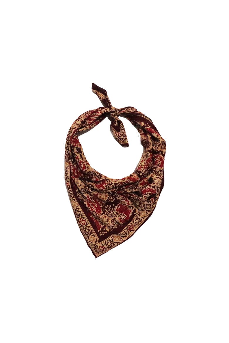 Oversized Hand Dyed Batik Bandana, Alternate, color, Sunlit Garden