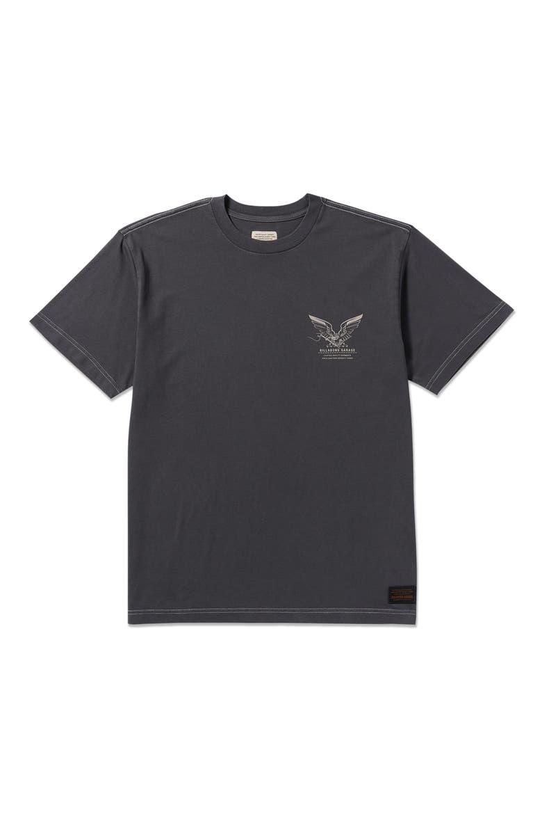 Bird of Prey Oversize Cotton Graphic T-Shirt, Alternate, color, WASHED BLACK