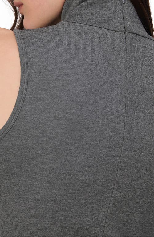 Rag & Bone Irina Sleeveless Ponte Turtleneck Top In Gray