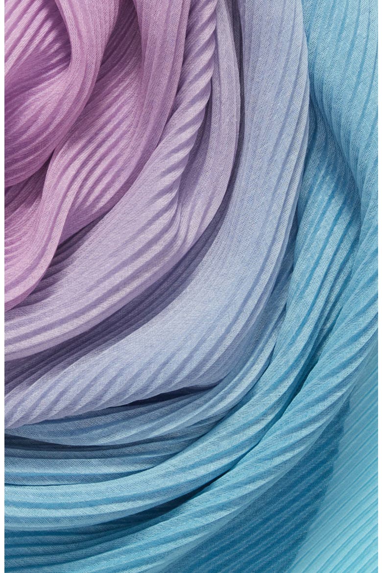 Pleated Square Scarf, Alternate, color, PURPLE DIFFUSED COLOR