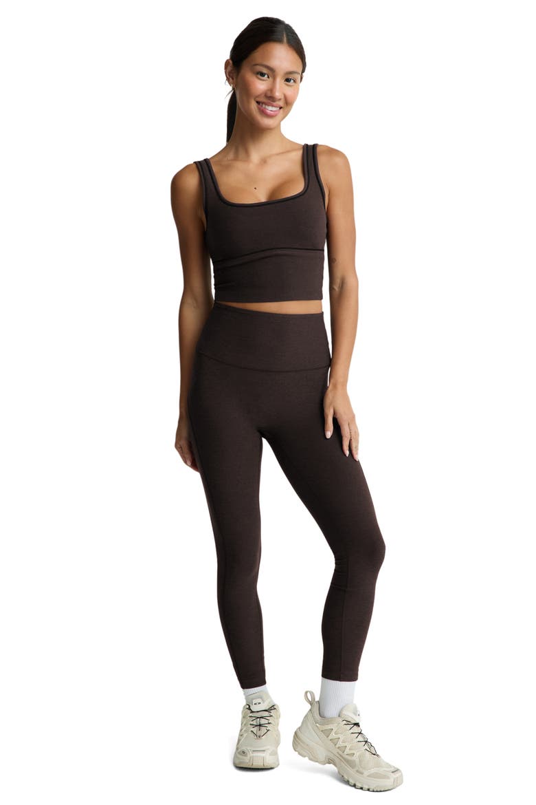 Spacedye Dynamic Performance Cropped Tank, Alternate, color, DARK CHOCOLATE HEATHER