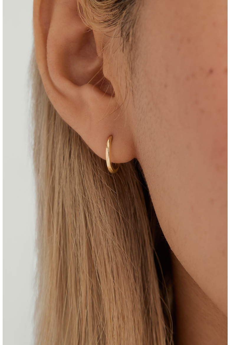 Easy Huggie Hoop Earrings, Alternate, color, 10k Yellow Gold