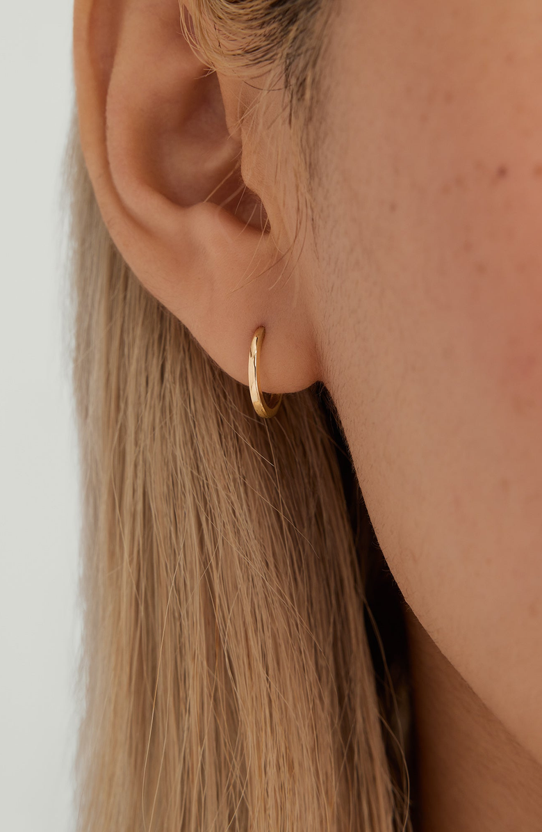 MEJURI Easy Huggie Hoop Earrings, Alternate, color, 10K Yellow Gold