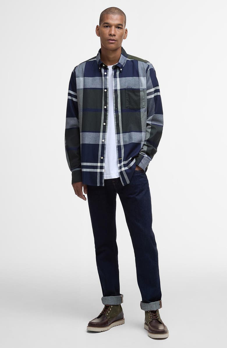 Barbour Dunoon Tailored Fit Plaid Button-Down Shirt, Alternate, color, Fernwood Tartan