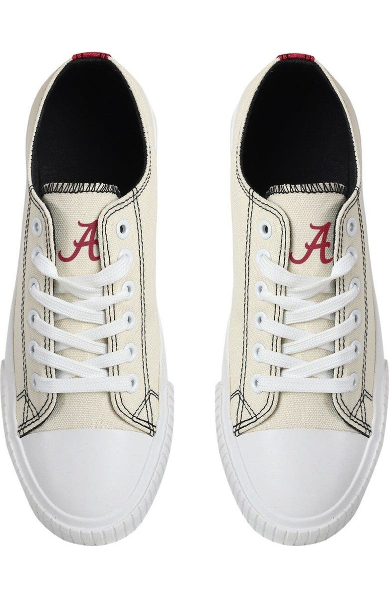 FOCO Women's FOCO Cream Alabama Crimson Tide Low Top Canvas Shoes, Alternate, color,
