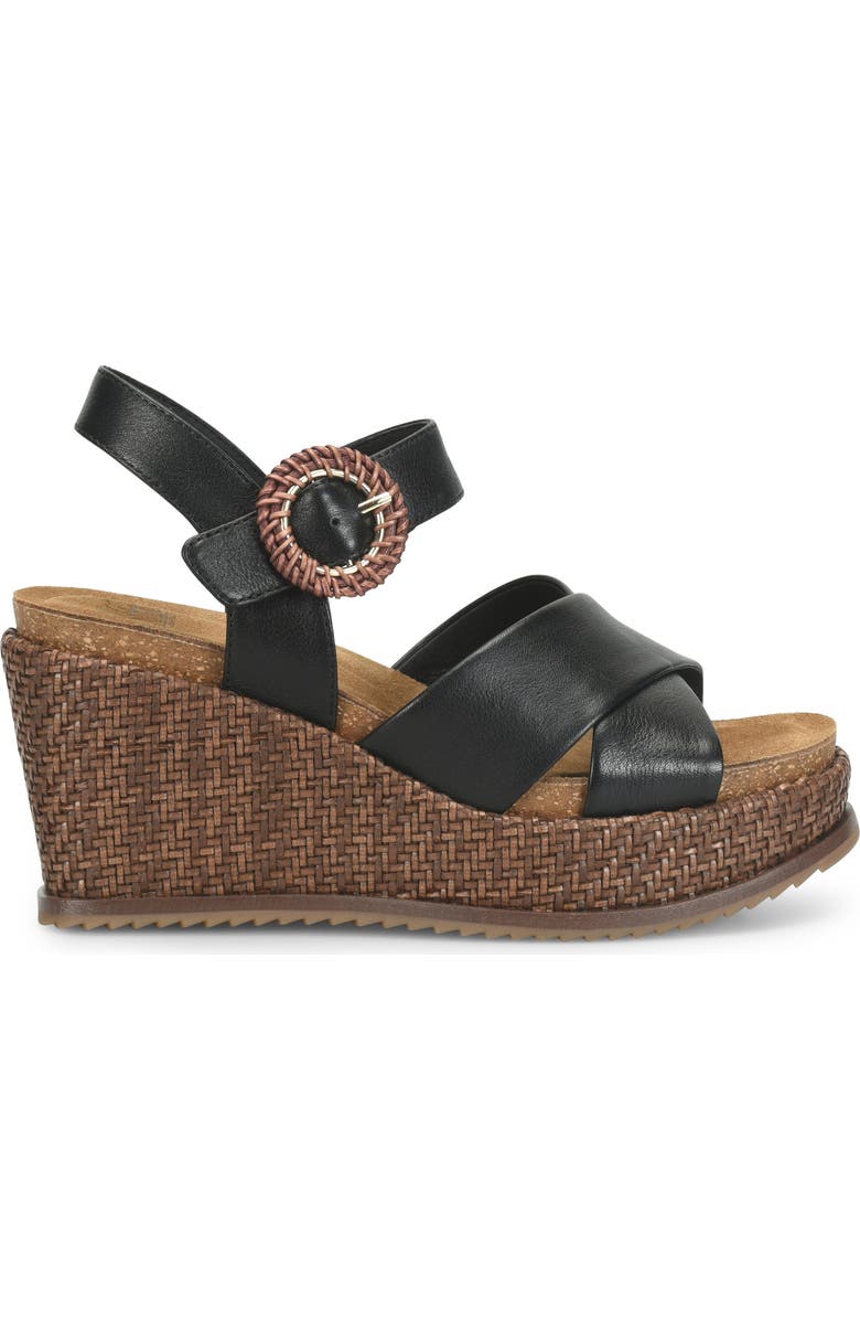 Söfft Dorathy Slingback Platform Wedge Sandal, Alternate, color, Black