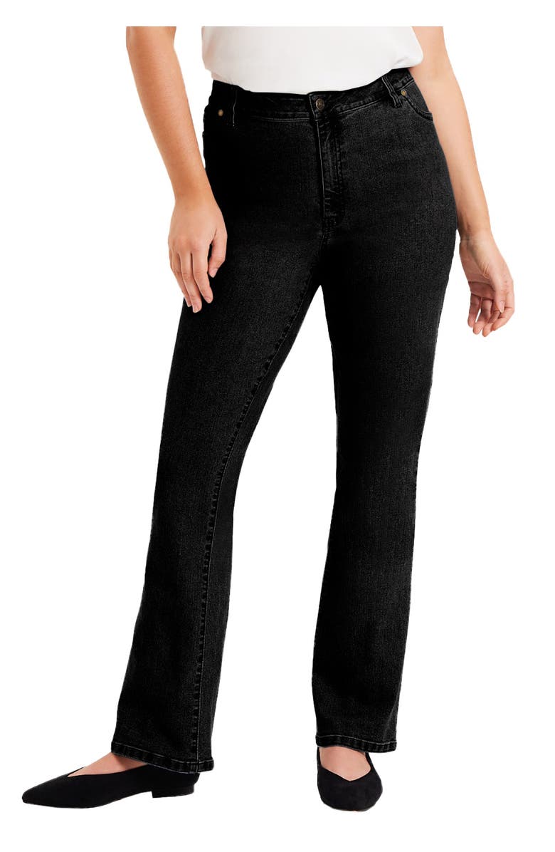 June + Vie June Fit Bootcut Jeans, Main, color, Black
