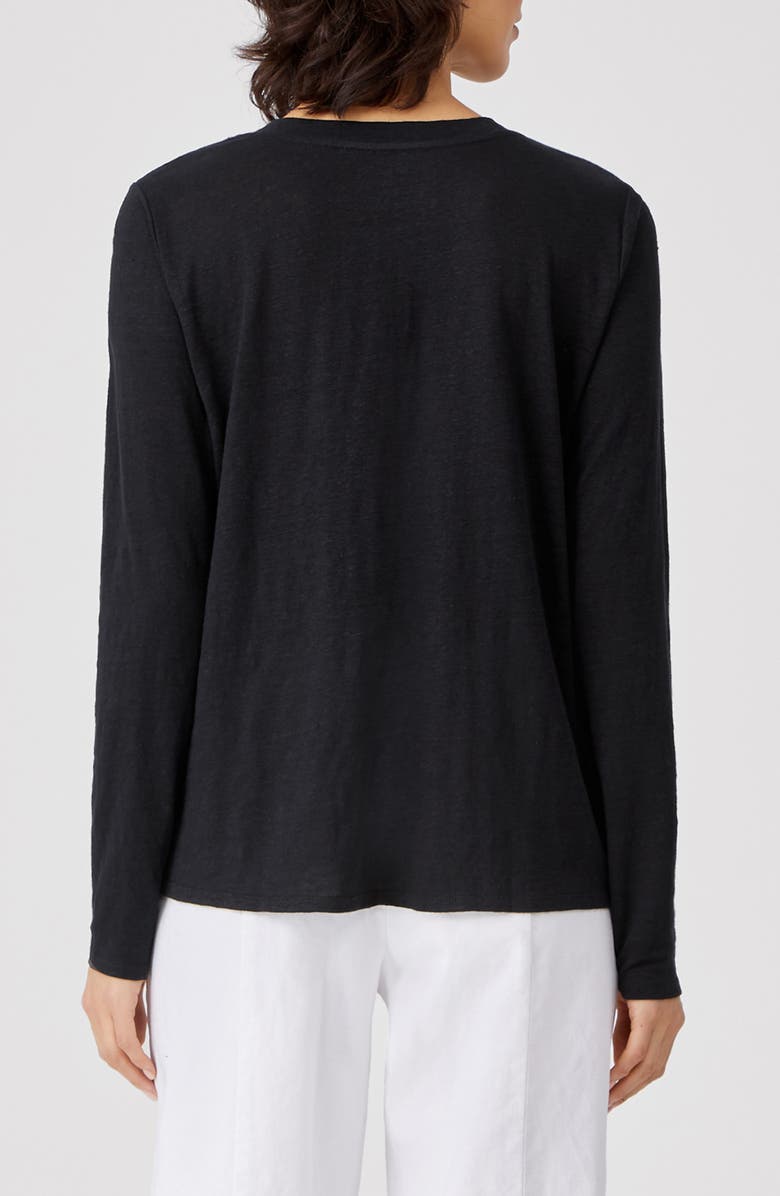 Eileen Fisher Organic Linen Long Sleeve T-Shirt, Alternate, color,