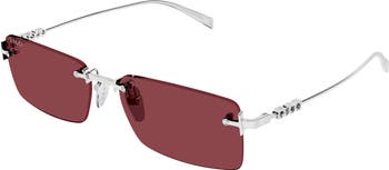 56mm Rectangular Sunglasses