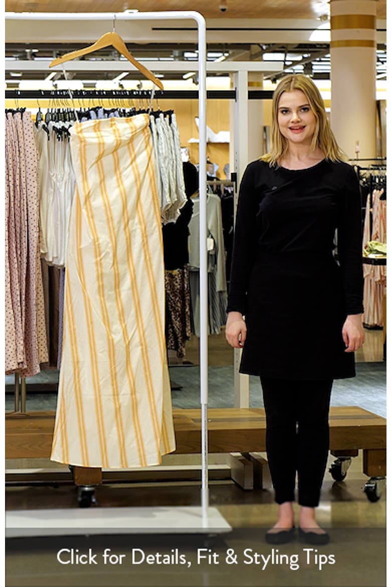 Luisa Stripe Strapless Cotton Maxi Dress video