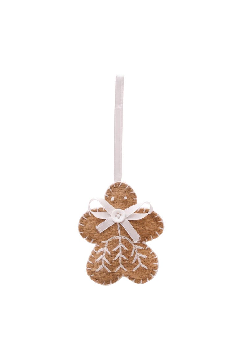 Gingerbread Boy Christmas Tree Ornament, Main, color, Brown