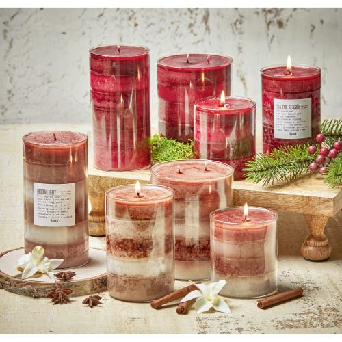 Tag Moonlight Themed Scented Paraffin Wax Pillar Candle Brown In Brown