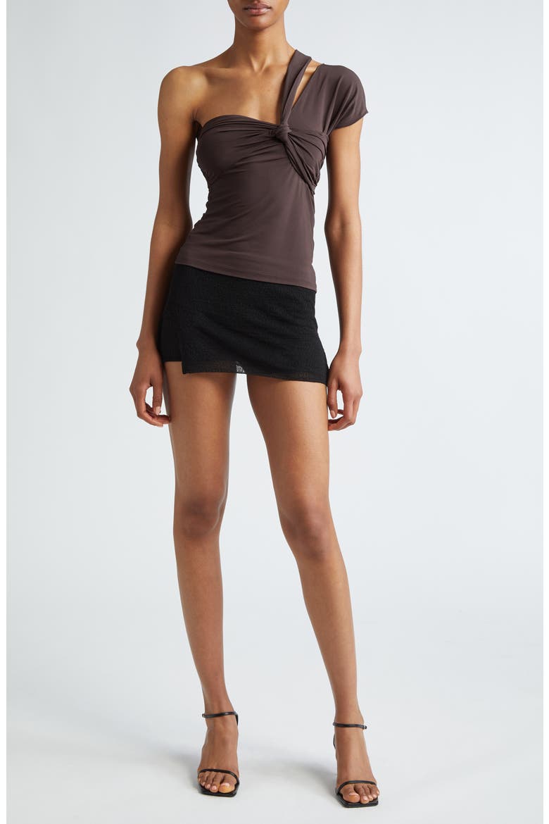 Nesuno Convertible Neck Knit Top, Alternate, color, BROWN