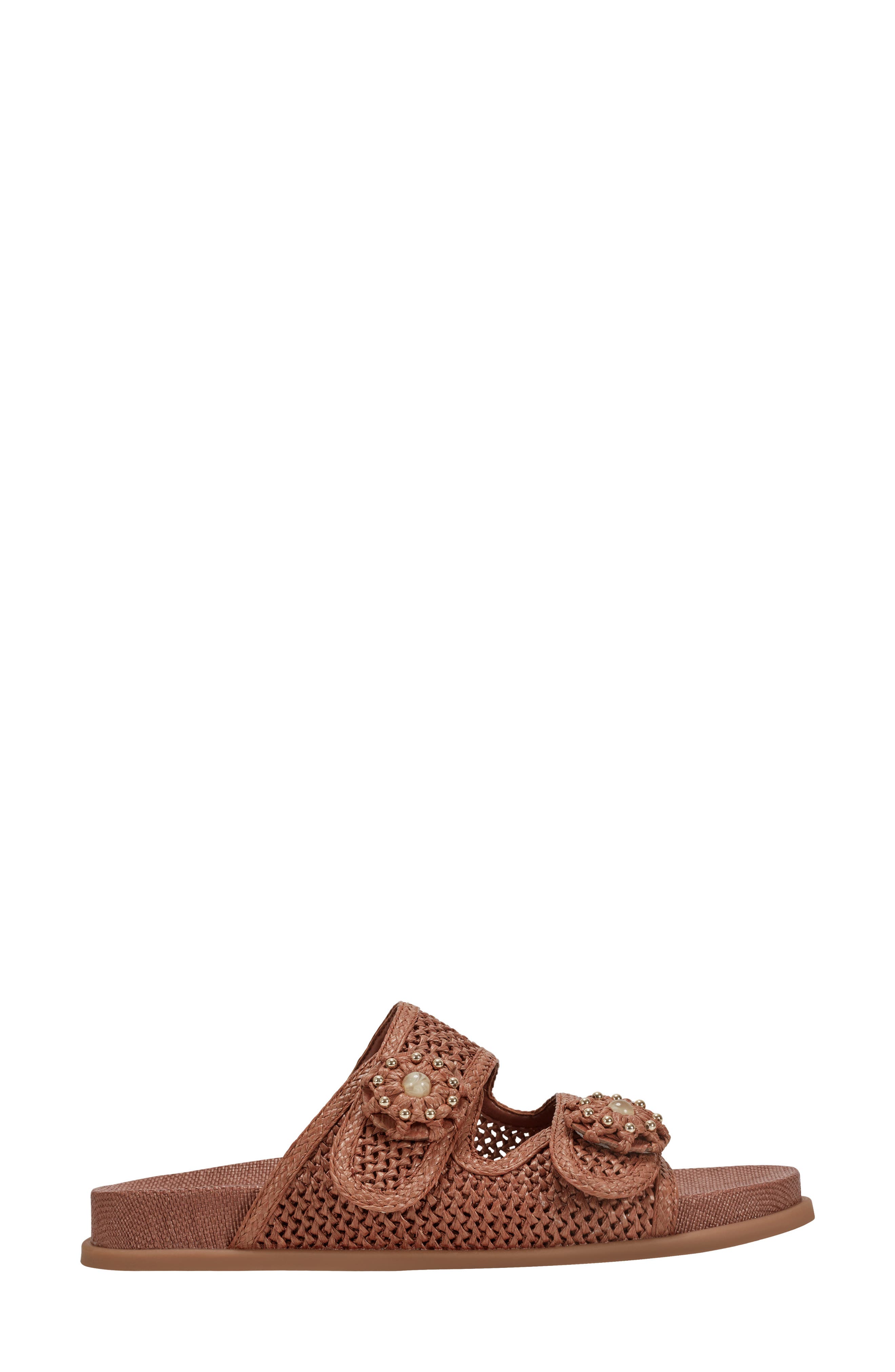 Marc Fisher LTD Valena Slide Sandal, Alternate, color, Brown