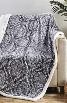 Luxury Home Gracey Reversible Faux Shearling Throw Blanket