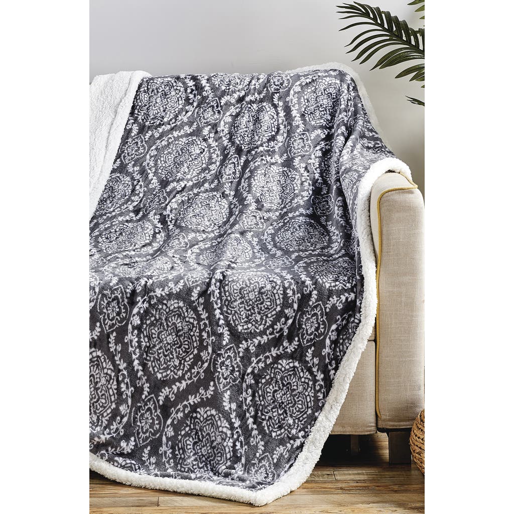 Luxury Home Gracey Reversible Faux Shearling Throw Blanket