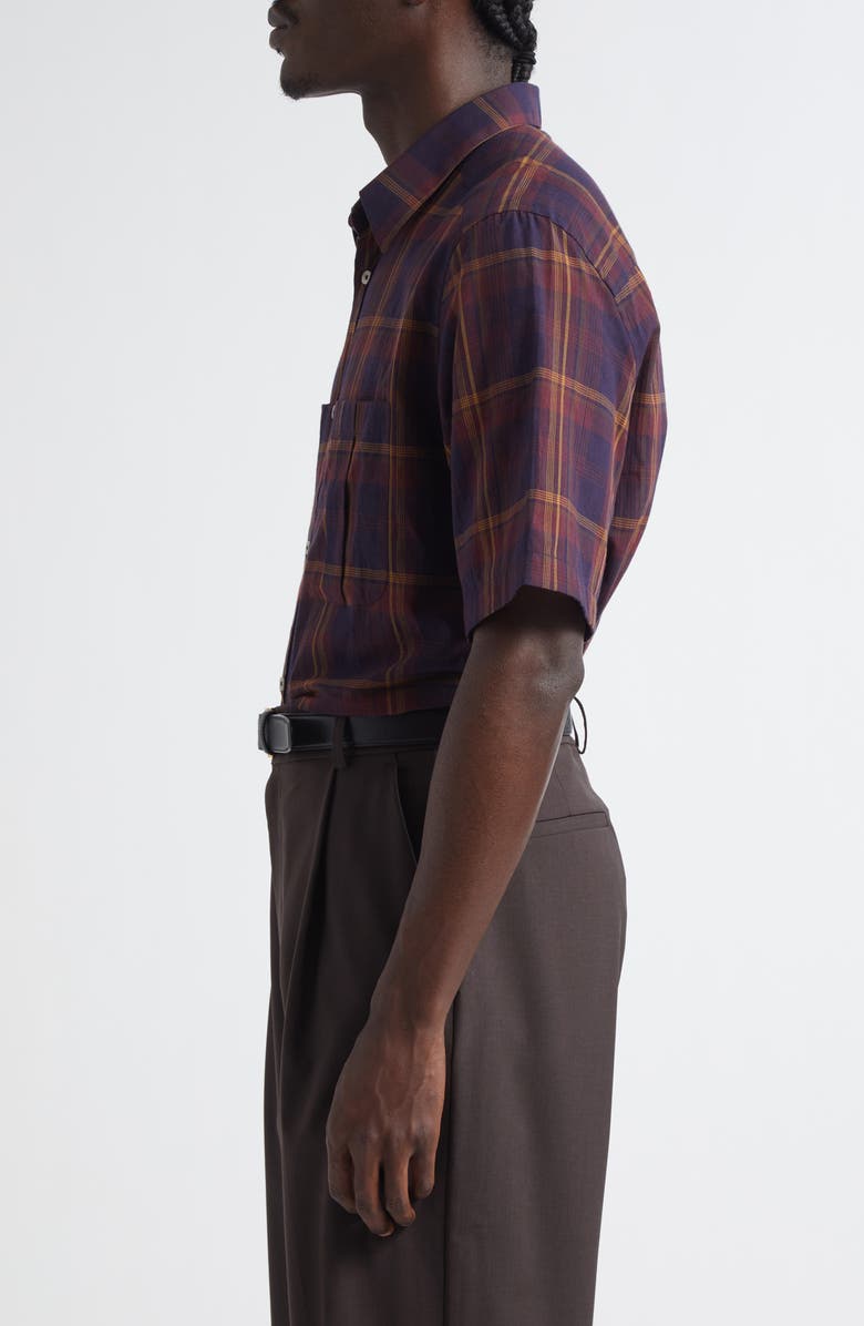 De Bonne Facture Plaid Cotton Painter's Shirt, Alternate, color, 