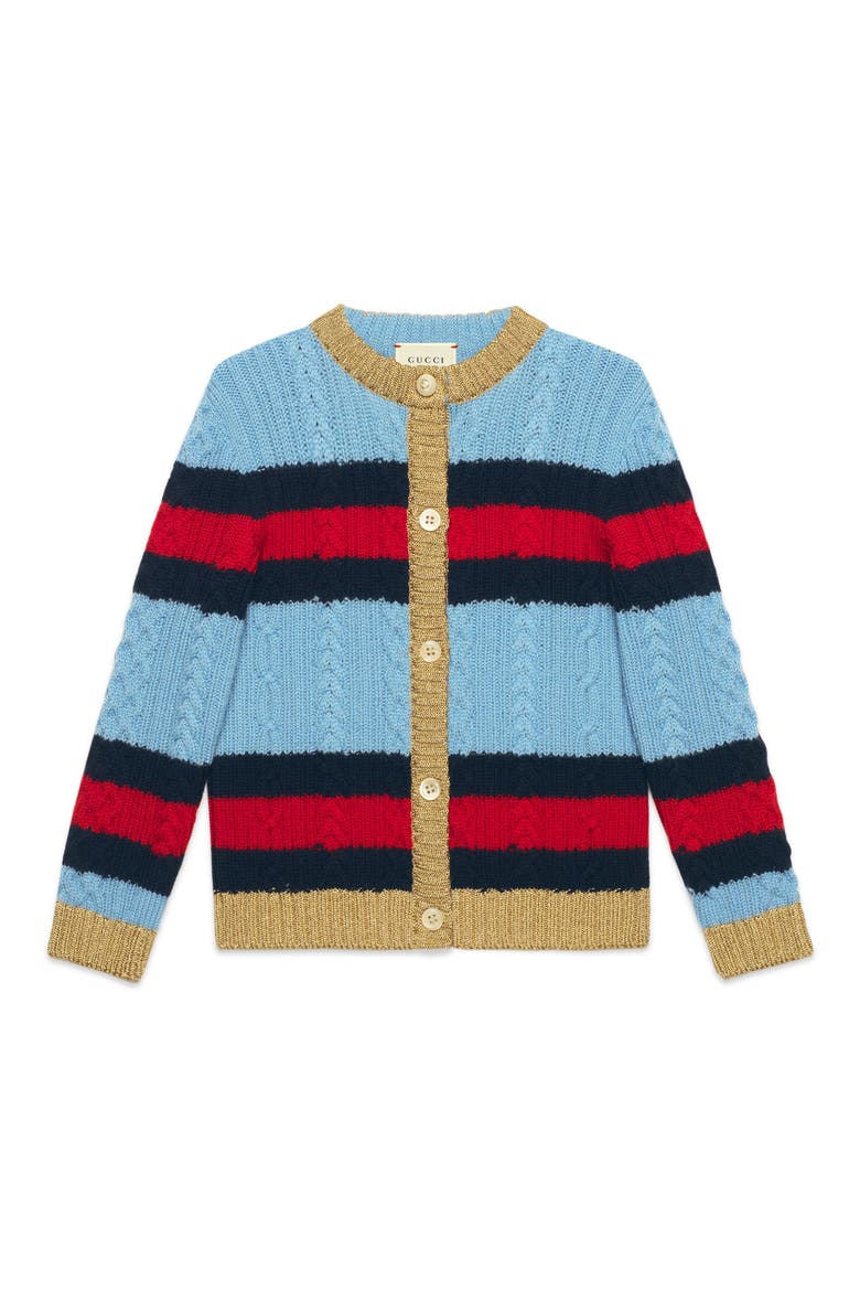 Wool Stripe Sweater, Alternate, color, WHITE MULTI