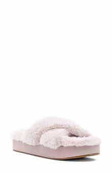 SHUSHOP Juliet Faux Fur Slide Sandal