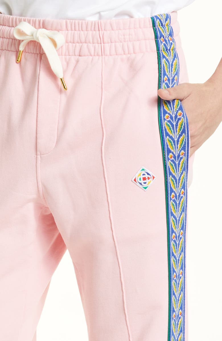 Casablanca Laurel Tape Organic Cotton Sweatpants, Alternate, color,