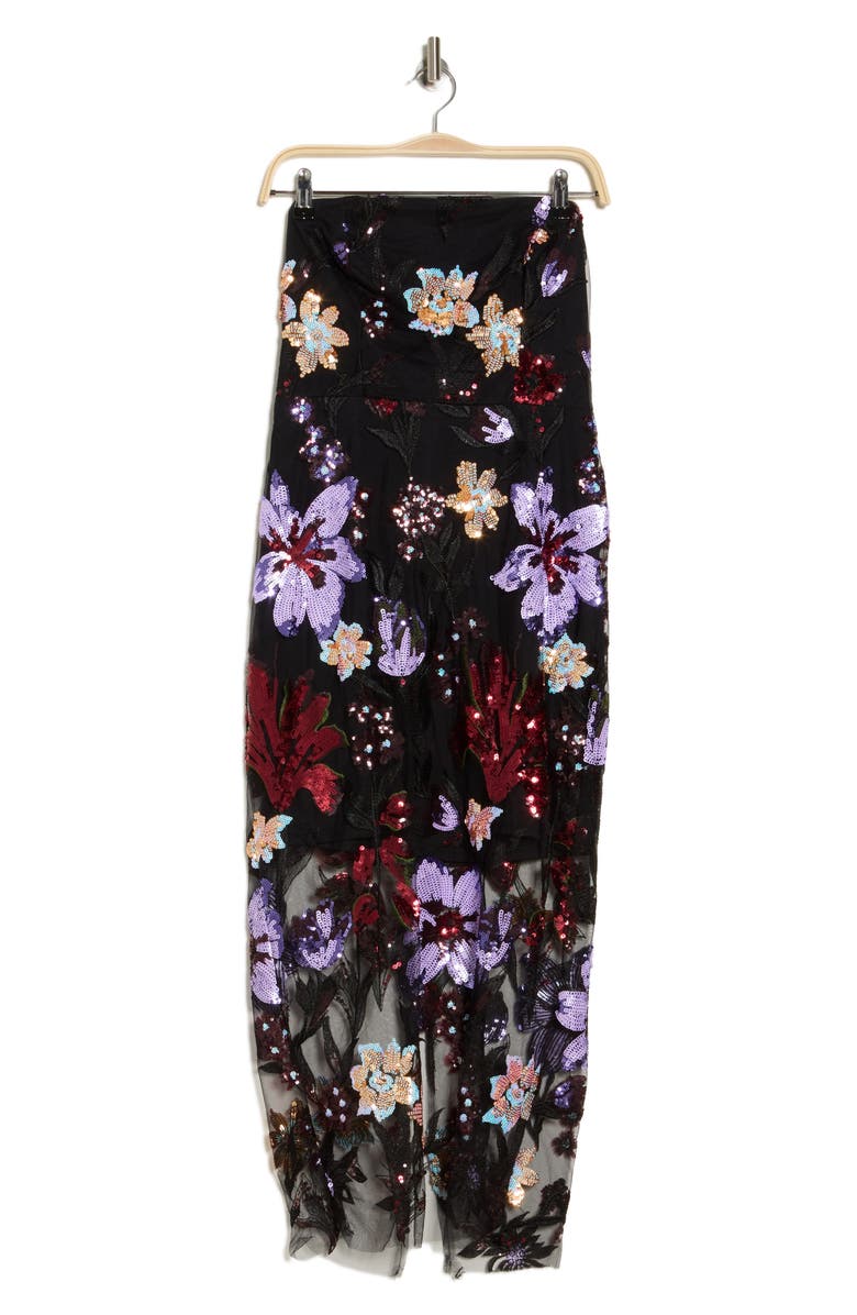 Sam Edelman Strapless Sequin Floral Dress, Alternate, color, 