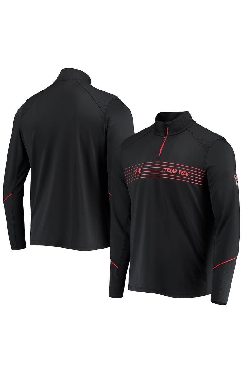 Under Armour Men's Under Armour Black Texas Tech Red Raiders Sideline Performance Lightweight Quarter-Zip Jacket, Main, color, Black