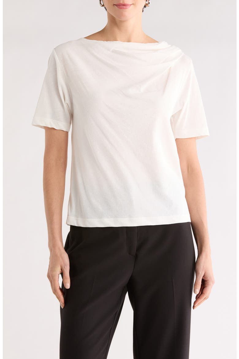 Lee Cowl Neck Cotton Top, Main, color, WHITE