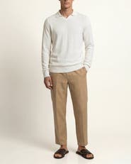 Orlebar Brown Bresson Cashmere Classic Fit Long Sleeve Polo Shirt