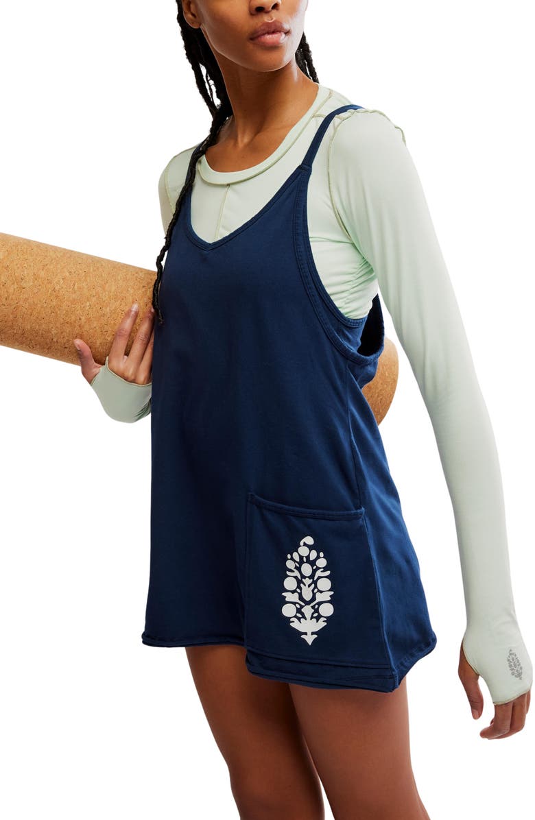 Free People Hot Shot Logo Pocket Stretch Cotton Minidress, Alternate, color,