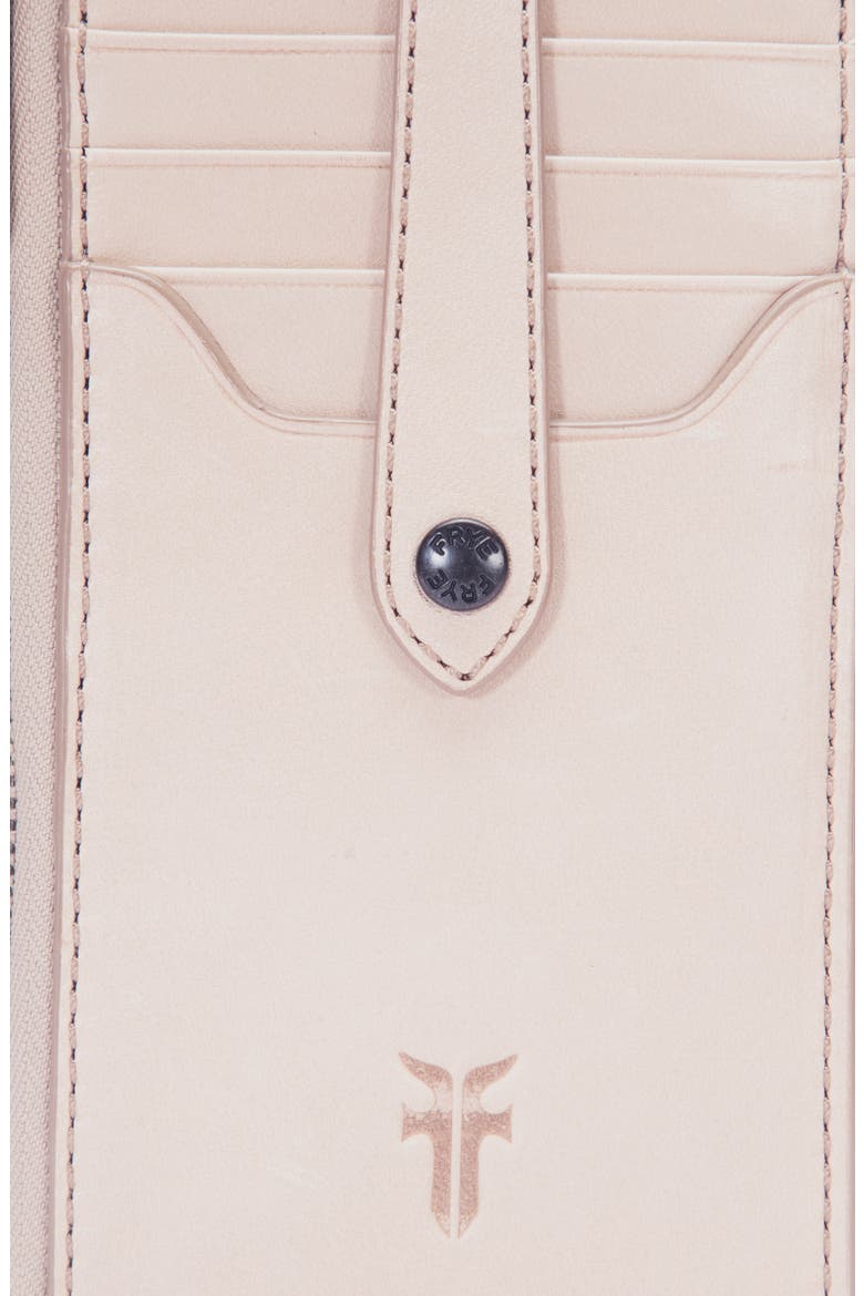 Slim Leather Snap Card Wallet, Alternate, color, SAND