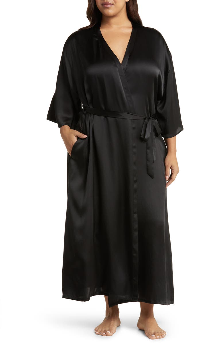 Nordstrom Washable Silk Longline Robe, Main, color, 