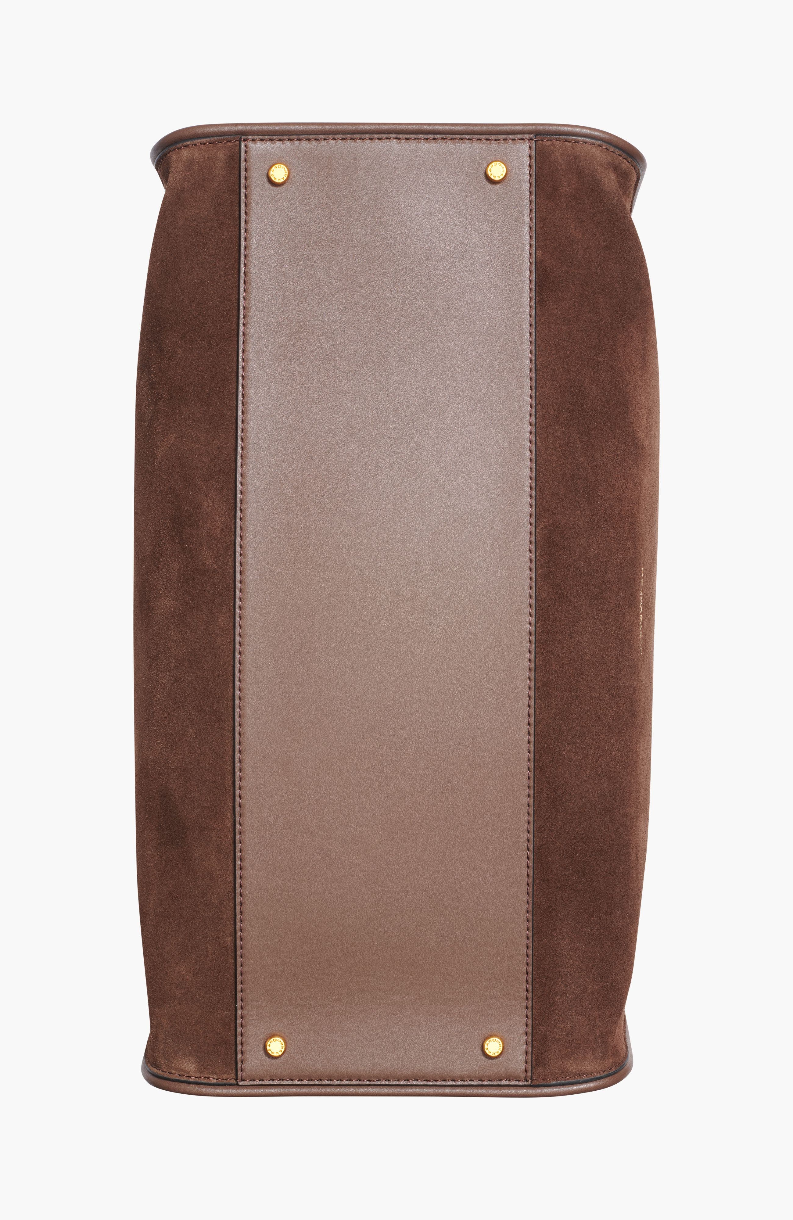 Donna Karan New York Satin Suede Tote, Alternate, color, Chocolate