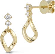 Dana Rebecca Designs Cuban Chain Diamond Drop Earrings