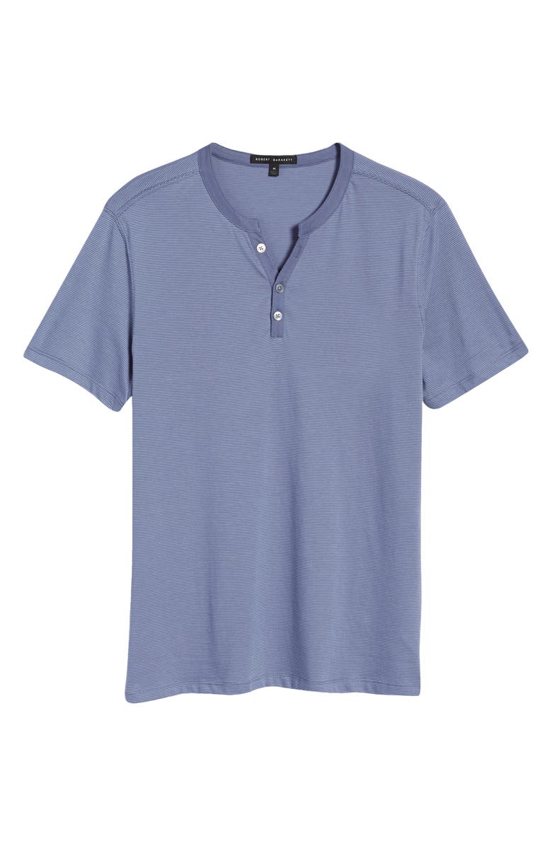 Robert Barakett Asher Stripe Y-Neck Henley, Alternate, color, 