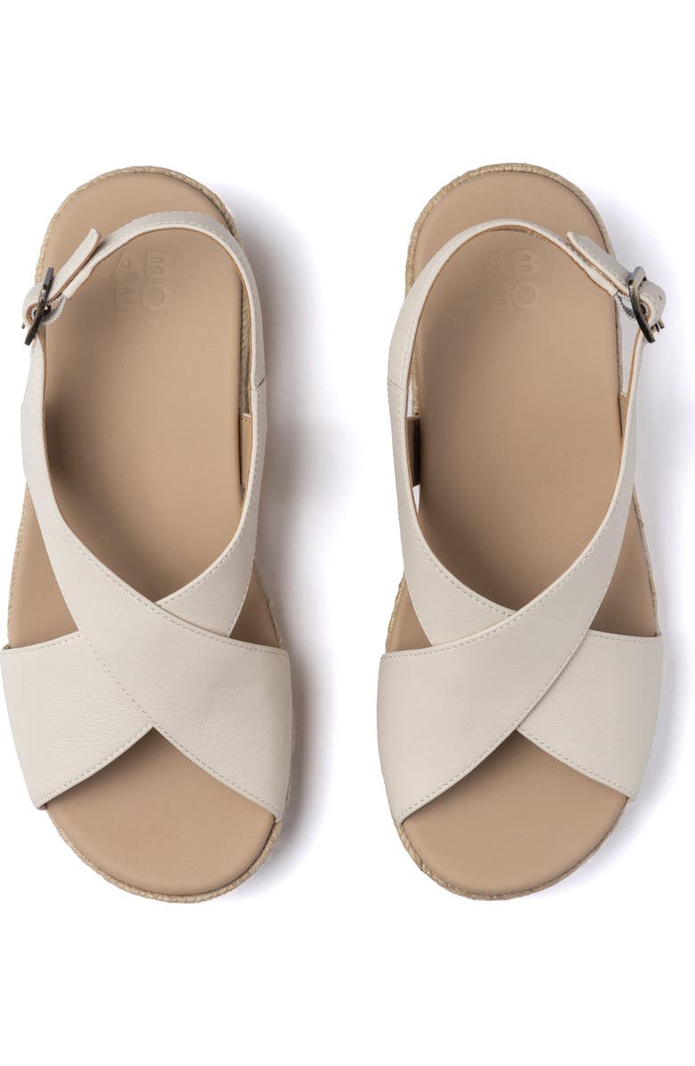 ABEO Riviera Cross Sandal, Alternate, color, Off White Leather - Regular