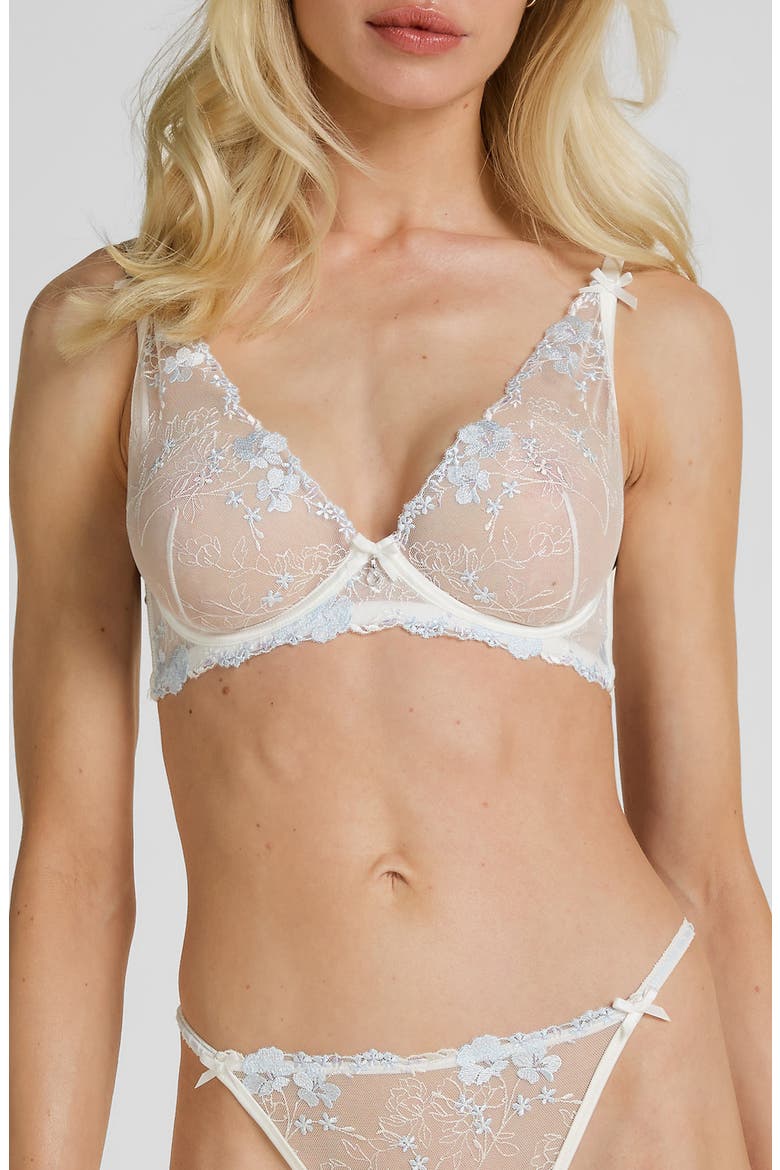 Peonie Lace Underwire Bra, Main, color, SNOW WHITE