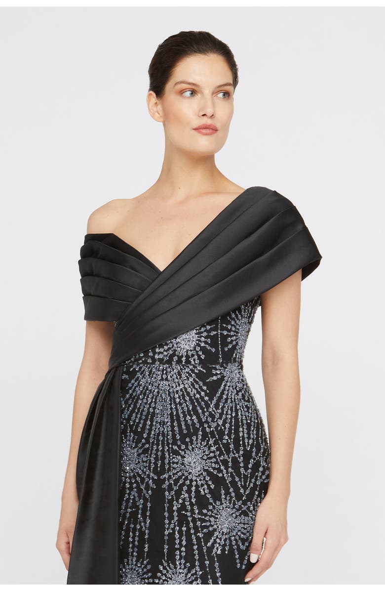 Theia Kelly Beaded Column Dress, Alternate, color, 