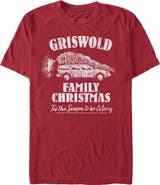 National Lampoon's Christmas Vacation Men's National Lampoon's Christmas Vacation Griswold Distressed Logo  Graphic T-Shirt