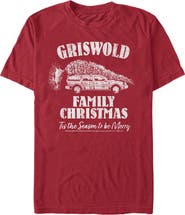 National Lampoon's Christmas Vacation Men's National Lampoon's Christmas Vacation Griswold Distressed Logo  Graphic T-Shirt