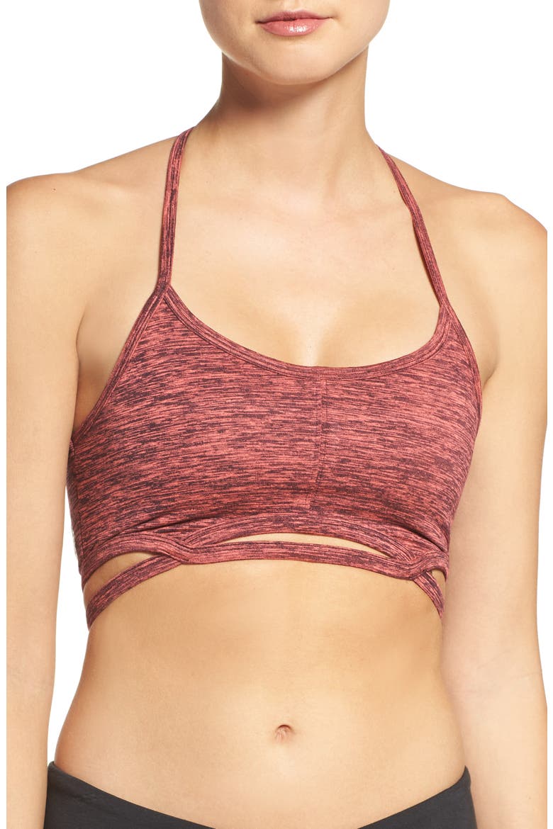 FP Movement Infinity T-Back Sports Bra, Main, color, TRUE NAVY/ HOT PINK