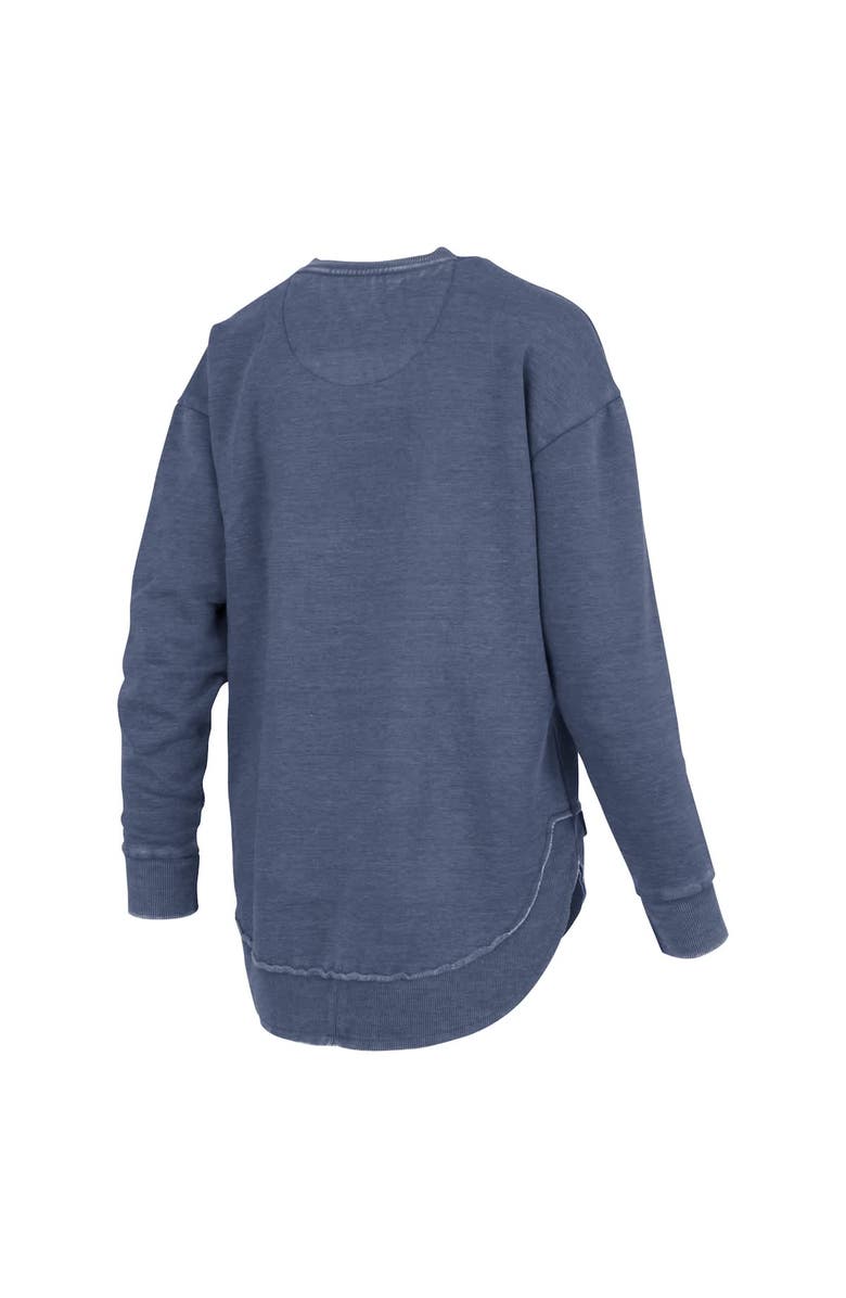 PRESSBOX Women's Pressbox Navy Michigan Wolverines Westin Poncho V-Neck Pullover Sweatshirt, Alternate, color, Navy