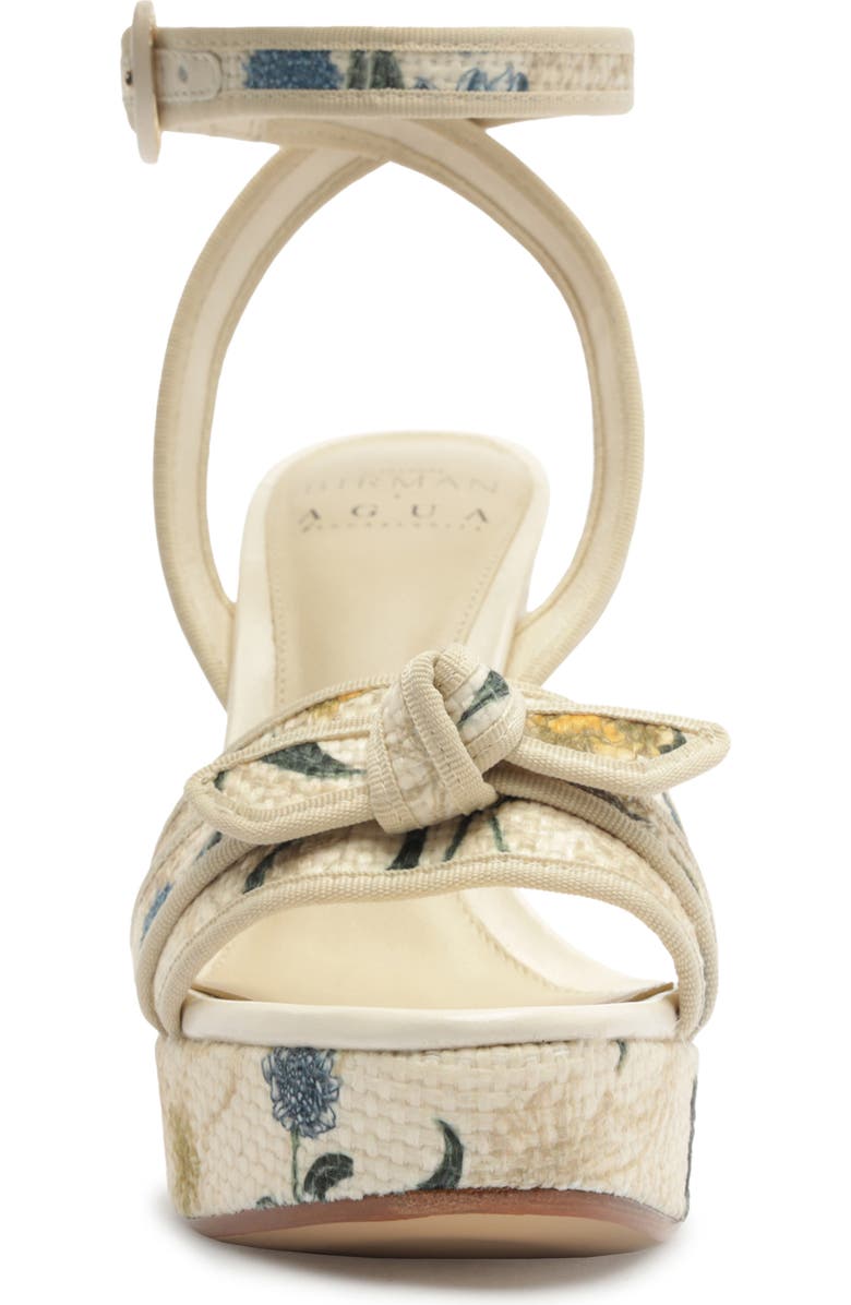 Alexandre Birman x AGUA Floral Bow Platform Sandal, Alternate, color,