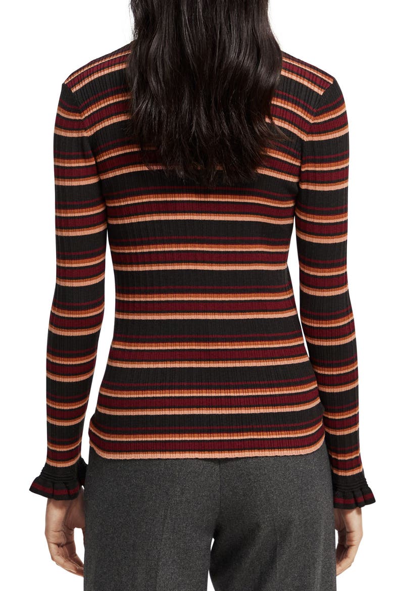 Stripe Ribbed Sweater, Alternate, color, 5122-BLACK SKY