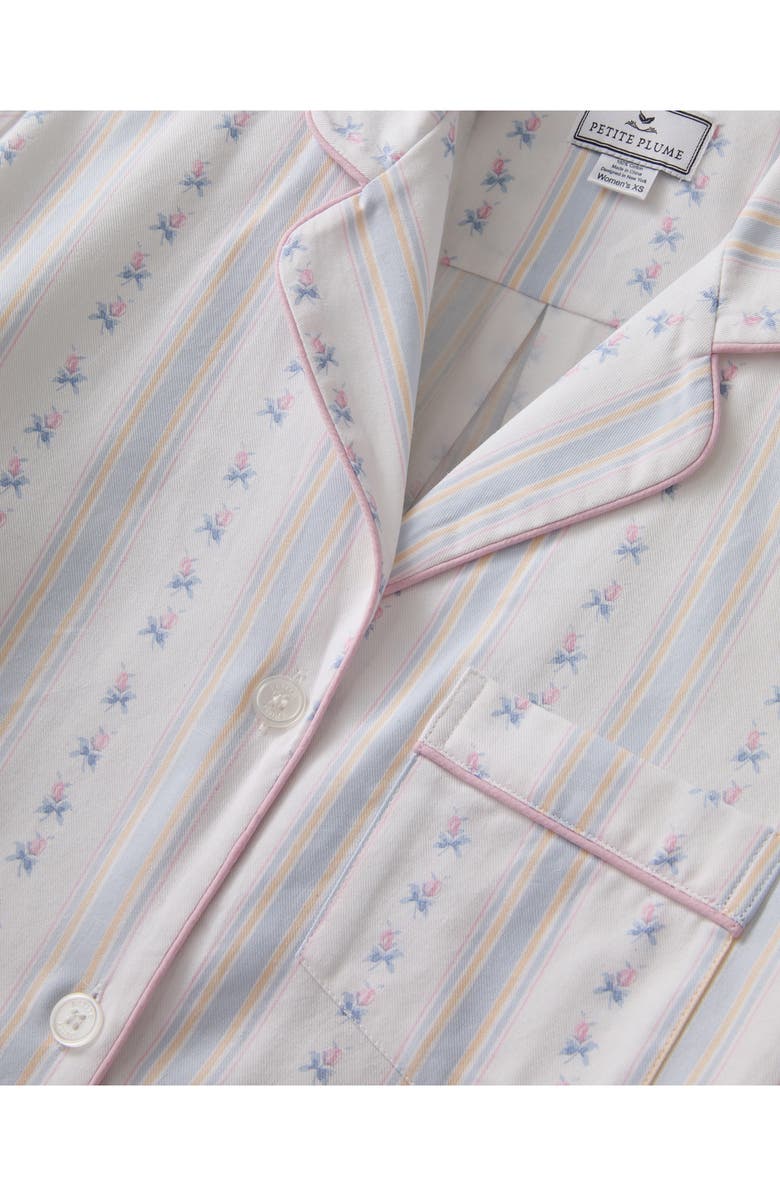 Petite Plume Brushed Cotton Twill Pajamas, Alternate, color, White